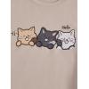 imageSOLY HUX Girls T Shirts Short Sleeve Cute Graphic Tees Crewneck Cartoon Cat Print Summer TopsApricot Cat Print