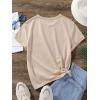 imageSOLY HUX Girls T Shirts Short Sleeve Cute Graphic Tees Crewneck Cartoon Cat Print Summer TopsApricot Graphic