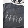 imageSOLY HUX Girls T Shirts Short Sleeve Cute Graphic Tees Crewneck Cartoon Cat Print Summer TopsDark Grey Print