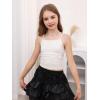 imageSOLY HUX Girls Tank Tops 3 Packs Cute Ruched Spaghetti Strap Camisole Slim Fit UndershirtsLight Grey White Black