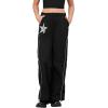 imageSOLY HUX Girls Y2k Baggy Wide Leg Pants Drawstring Waist Trousers with Pocket StreetwearBlack Star