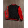 imageSOLY HUX Mens Varsity Jacket Color Block Letter Graphic Print Long Sleeve Casual Baseball JacketBlack and Red Letter
