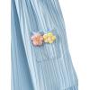 imageSOLY HUX Toddler Girls Floral Applique Dress Square Neck Cap Sleeve Ruffle Hem Summer Midi DressesLight Blue