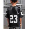 imageSOLY HUX Toddler Girls Graphic TShirts Short Sleeve V Neck Tee Shirts Jersey Tops Y2k StreetwearBlack Letter