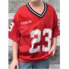 imageSOLY HUX Toddler Girls Graphic TShirts Short Sleeve V Neck Tee Shirts Jersey Tops Y2k StreetwearRed Letter