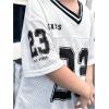 imageSOLY HUX Toddler Girls Graphic TShirts Short Sleeve V Neck Tee Shirts Jersey Tops Y2k StreetwearWhite Letter