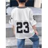 imageSOLY HUX Toddler Girls Graphic TShirts Short Sleeve V Neck Tee Shirts Jersey Tops Y2k StreetwearWhite Letter