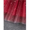 imageSOLY HUX Toddler Girls Mesh Birthday Dress Ruffle Sleeve Long Dress Belted A Line Flared Party Tutu DressesRed Star