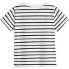 imageSOLY HUX Toddler Girls Striped Print Short Sleeve Tee Shirts Heart Crewneck Cute Summer TopsBlack and White