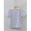 imageSOLY HUX Toddler Girls Striped Print Short Sleeve Tee Shirts Heart Crewneck Cute Summer TopsBlue and White