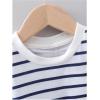 imageSOLY HUX Toddler Girls Striped Print Short Sleeve Tee Shirts Heart Crewneck Cute Summer TopsBlue and White