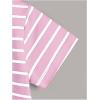 imageSOLY HUX Toddler Girls Striped Print Short Sleeve Tee Shirts Heart Crewneck Cute Summer TopsPink Striped
