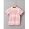imageSOLY HUX Toddler Girls Striped Print Short Sleeve Tee Shirts Heart Crewneck Cute Summer TopsPink and White