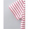 imageSOLY HUX Toddler Girls Striped Print Short Sleeve Tee Shirts Heart Crewneck Cute Summer TopsRed and White