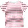 imageSOLY HUX Toddler Girls Striped Print Short Sleeve Tee Shirts Heart Crewneck Cute Summer TopsRed and White
