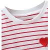 imageSOLY HUX Toddler Girls Striped Print Short Sleeve Tee Shirts Heart Crewneck Cute Summer TopsRed and White