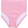 imageSOLY HUX Toddler Girls Two Piece Swimsuit Color Block Bikini Sets Ribbed Knit Bathing Suits White and Pink 6Y
