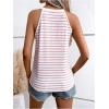 imageSOLY HUX Womens Casual Striped Tank Top Sleeveless Crew Neck Halter Ribbed Summer TopsMulticoloured Striped