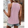 imageSOLY HUX Womens Casual Striped Tank Top Sleeveless Crew Neck Halter Ribbed Summer TopsStriped Pink