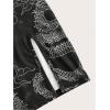 imageSOLY HUX Womens Chinese Cheongsam Short Sleeve Dragon Print Dress Mini Bodycon Evening DressesBlack Printed