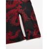 imageSOLY HUX Womens Chinese Cheongsam Short Sleeve Dragon Print Dress Mini Bodycon Evening DressesBlack and Red