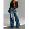 imageSOLY HUX Womens Deep V Neck Draped Crop Blouse Long Sleeve Shirts Going Out Cropped TopsPure Black