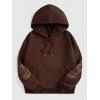 imageSOLY HUX Womens Graphic Hoodies Butterfly Print Long Sleeve Drawstring Pocket Sweatshirt Pullover TopsBrown Graphic Print