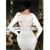 imageSOLY HUX Womens Lace Sheer Bodycon Mini Dresses Long Sleeve Sexy Club Night Out Party DressPure White