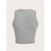 imageSOLY HUX Womens Letter Graphic Tank Top Notched V Neck Sleeveless Summer Crop Tops StreetwearLight Grey Motorcycle