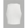 imageSOLY HUX Womens Letter Graphic Tank Top Notched V Neck Sleeveless Summer Crop Tops StreetwearWhite Motorcycle
