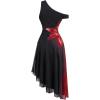 imageSOLY HUX Womens Midi Dress Floral Print Off The Shoulder Sleeveless Asymmetrical Hem Party DressesBlack Floral