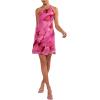 imageSOLY HUX Womens Mini Dress Tie Dye One Shoulder Sleeveless Backless Draped Summer DressesPink Tie Dye