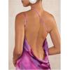 imageSOLY HUX Womens Mini Dress Tie Dye One Shoulder Sleeveless Backless Draped Summer DressesViolet Purple Tie Dye
