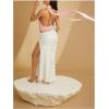 imageSOLY HUX Womens Sexy Deep V Neck Halter Tops Y2K Cowl Neck Backless Chiffon Summer Crop Top for Going Out ClubwearLight Pink