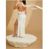 imageSOLY HUX Womens Sexy Deep V Neck Halter Tops Y2K Cowl Neck Backless Chiffon Summer Crop Top for Going Out ClubwearPure Apricot