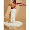 imageSOLY HUX Womens Sexy Deep V Neck Halter Tops Y2K Cowl Neck Backless Chiffon Summer Crop Top for Going Out ClubwearPure Burgundy