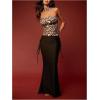 imageSOLY HUX Womens Sleeveless Halter Bodysuit Open Back Body Suits Sexy Party Slim Fit Backless TopsBrown Leopard