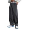 imageSOLY HUX Boys Sports Athletic Sweatpants Wide Leg Casual Fall Letter Elastic Waist Baggy PantsDark Grey