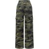 imageSOLY HUX Girls Camo Print Denim Pants Flap Pocket Casual Cargo JeansArmy Green Camo