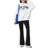 imageSOLY HUX Girls Clothing Sets Letter Graphic Long Sleeve Hoodies Tops and Flare Leg Pants Set 2 Piece OutfitsBlack and White Letter