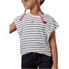 imageSOLY HUX Girls Cute Striped T Shirts Short Sleeve Heart Casual Teen Tee Tops Preppy ClothesGrey Striped