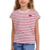 imageSOLY HUX Girls Cute Striped T Shirts Short Sleeve Heart Casual Teen Tee Tops Preppy ClothesRed and White