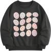 imageSOLY HUX Girls Graphic Print Round Neck Sweatshirt Long Sleeve Drop Shoulder Pullover TopsGrey Graphic