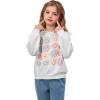 imageSOLY HUX Girls Graphic Print Round Neck Sweatshirt Long Sleeve Drop Shoulder Pullover TopsWhite Graphic