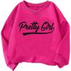 imageSOLY HUX Girls Letter Graphic Sweatshirt Drop Shoulder Long Sleeve Crew Neck Oversized Pullover TopsHotpink Letter