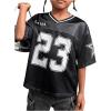 imageSOLY HUX Toddler Girls Graphic TShirts Short Sleeve V Neck Tee Shirts Jersey Tops Y2k StreetwearBlack Letter