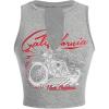 imageSOLY HUX Womens Letter Graphic Tank Top Notched V Neck Sleeveless Summer Crop Tops StreetwearLight Grey Motorcycle
