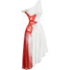 imageSOLY HUX Womens Midi Dress Floral Print Off The Shoulder Sleeveless Asymmetrical Hem Party DressesWhite Floral