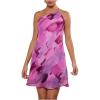 imageSOLY HUX Womens Mini Dress Tie Dye One Shoulder Sleeveless Backless Draped Summer DressesViolet Purple Tie Dye