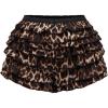 imageSOLY HUX Womens Y2k Leopard Print Mini Shorts Layered Ruffle Hem Low Waisted ShortsMulticoloured Leopard